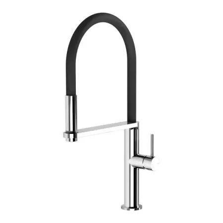 BLIX FLEXIBLE HOSE SINK MIXER ROUND 10473100-00-1 CHROME & BLACK