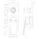 MEKKO SWITCH MIX WALL MIXER WITH DIVERTER *EXTERNAL (REQUIRES 250-2930)* 115-2940-31 BRUSHED CARBON