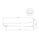 ARLO BATH SPOUT 200MM 151-7620-00 CHROME