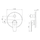 ARLO WALL MIXER WITH DIVERTER *EXTERNAL (REQUIRES 150-7930-00)* 151-7940-00 CHROME