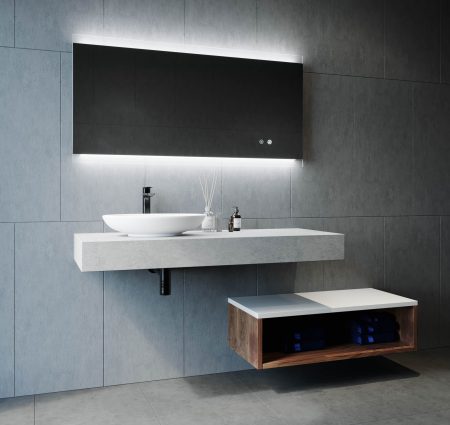 MIRO 900X700MM BACKLIT MIRROR WITH BLUETOOTH & DEMISTER M90DB