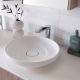 FLUME CAST MARBLE ABOVE COUNTER BASIN 400MM (32MM NO O/F) TOPPFLU400WM MATTE WHITE