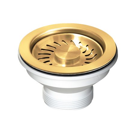 BASKET WASTE WITH LONG SCREW 90X50MM 90BW-BB BRUSHED BRASS