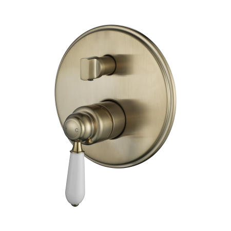 BORDEAUX WALL MIXER WITH DIVERTOR BOR009BM BRUSHED GOLD