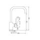 DOLCE KITCHEN MIXER SQUARE ARCHED GOOSENECK NR250806CH