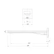 RADII WALL BATH OUTLET 230MM RA777 CHR CHROME