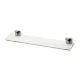 RADII SQUARE PLATE GLASS SHELF RS896 CHR GLASS & CHROME