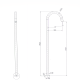 FREESTANDING BATH SPOUT STR020BK MATTE BLACK