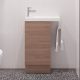 OSCAR 550/400MM WALL HUNG VANITY WITH RH OFFSET AND RH TAP HOLE AGED WALNUT TEXTURE OSC-V-5540-R-NAN-W