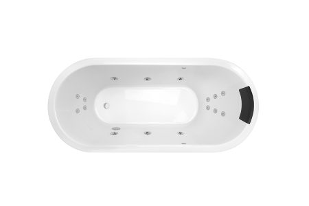 UNO 1700 DOLCE VITA SPA BATH – REMOTE KEY – 18 JET (PUMP LOCATION TBC) UN1700DVSPAWC GLOSS WHITE