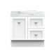 MADDISON 900MM FLOOR STANDING VANITY – MATTE WHITE CABINET, WHITE WASH TOP, SINCERITY GLOSS WHITE UNDERMOUNT, BN SEASHELL HANDLE, GLOSS WHITE POP UP WASTE MAD0900WK