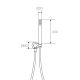 AXUS TUBULAR SHOWER ON SWIVEL BRACKET AX02412.GM GUNMETAL