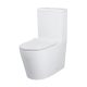 AXUS BACK TO WALL RIMLESS TOILET SUITE WITH DUAL INLET AND SLIM SEAT AX04005 GLOSS WHITE