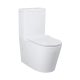 AXUS BACK TO WALL RIMLESS TOILET SUITE WITH DUAL INLET AND SLIM SEAT AX04005 GLOSS WHITE
