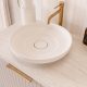 FLUME CAST MARBLE ABOVE COUNTER BASIN 400MM (32MM NO O/F) TOPPFLU400WM MATTE WHITE