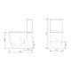 SYNERGII BACK TO WALL TOILET SUITE DUAL INLET WITH WRAP SEAT SY04128 GLOSS WHITE