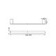 VITRA SINGLE TOWEL 600MM RAIL NR9024BN BRUSHED NICKEL