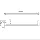MECCA CARE 25MM DOUBLE TOWEL GRAB RAIL 900MM NRCR2530DCH CHROME