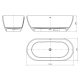 SYNERGII 1500 FREESTANDING ACRYLIC BATH SY31321.MW MATTE WHITE