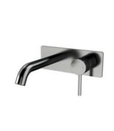 AXUS PIN LEVER WALL MOUNTED SET, 150MM SPOUT *EXT PART* AX16215.GM BRUSHED GUNMETAL
