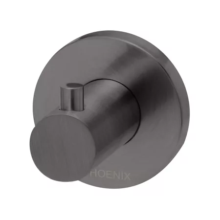 RADII ROBE HOOK ROUND PLATE RA897-31 BRUSHED CARBON