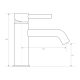 AXUS PIN LEVER BASIN MIXER AX01310.MB MATTE BLACK