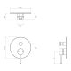 AXUS PIN WALL MIXER WITH DIVERTER AX16350.SN+ARB0135 BRUSHED NICKEL