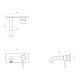 AXUS PIN LEVER WALL MOUNTED SET, 150MM SPOUT *EXT PART* AX16215.GM BRUSHED GUNMETAL