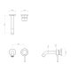 AXUS PIN WALL MOUNTED SET ON SEPARATE BACK PLATES AX16235.GM+ARB0120 BRUSHED GUNMETAL GREY