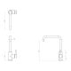 AXUS PIN SQUARE LINE SPOUT SINK MIXER AX16700.RG1 BRUSHED ROSE GOLD