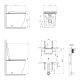 NEION WALL FACED INTELLIGENT TOILET W/ REMOTE AND ARCISAN CONCEALED CISTERN NE041005 WHITE