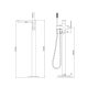SYNERGII FREESTANDING BATH MIXER WITH HANDSHOWER SY01245.MB MATTE BLACK