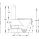 DERWENT RAISED HEIGHT TOILET SUITE WITH S/CLOSE SEAT KDK021 GLOSS WHITE