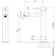 PINA TALL BASIN MIXER 153-7901-40-1 BRUSHED NICKEL