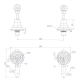 BORDEAUX WALL TOP ASSEMBLIES BOR017BM BRUSHED BRONZE