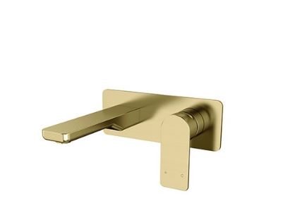 KIBO WALL MOUNTED SET WITH 150MM SPOUT *EXT PART* (REQUIRES ARB0120) KB014210.BB BRUSHED BRASS