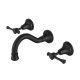 MONTPELLIER WALL BATH/BASIN SET 200MM MON007BK MATTE BLACK