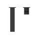 VITRA WALL BASIN MIXER NO B/PLATE 187MM SPOUT NR321510EMB MATTE BLACK