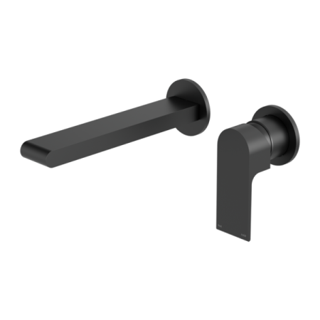 VITRA WALL BASIN MIXER NO B/PLATE 187MM SPOUT NR321510EMB MATTE BLACK