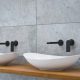 VITRA WALL BASIN MIXER NO B/PLATE 187MM SPOUT NR321510EMB MATTE BLACK