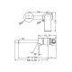 VITRA WALL BASIN MIXER NO B/PLATE 187MM SPOUT NR321510EMB MATTE BLACK