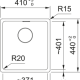 MARIS SINGLE BOWL TOPMOUNT SINK (SINK ONLY) MRG610-37B ON ONYX