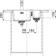 MARIS 1 & 1/2 BOWL TOPMOUNT SINK (SINK ONLY) MRG 660/34-15 SBR SG STONE GREY