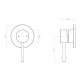 AXUS PIN LEVER WALL MIXER *EXT PART* (REQUIRES ARB0130) AX16300.GM BRUSHED GUNMETAL GREY