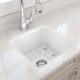 CUISINE 460X460MM INSET/UNDERMOUNT SINGLE BOWL FIRECLAY SINK CU46FS GLOSS WHITE