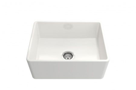 NOVI 600X460MM SINGLE BOWL FIRECLAY BUTLERS SINK NO60FS GLOSS WHITE