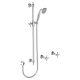 LILLIAN SHOWER RAIL AND WALL TOP ASSEMBLIES KIT 336103 CHROME