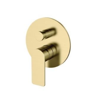 KIBO WALL MIXER W.DVTR ROUND PLATE *EXT PART* KB014351.BB BRUSHED BRASS