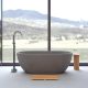 JADA CONCRETE BATH NO OF  1500 x 750 x 525mm FC12 WARM GREY