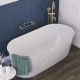 WINDSOR FREESTANDING ACRYLIC BATH 1500mm FR72-1500 GLOSS WHITE